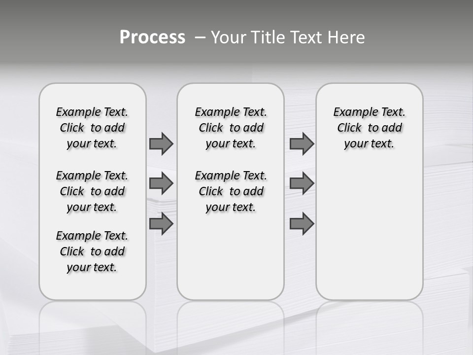 Pile Of Blank Papers PowerPoint Template