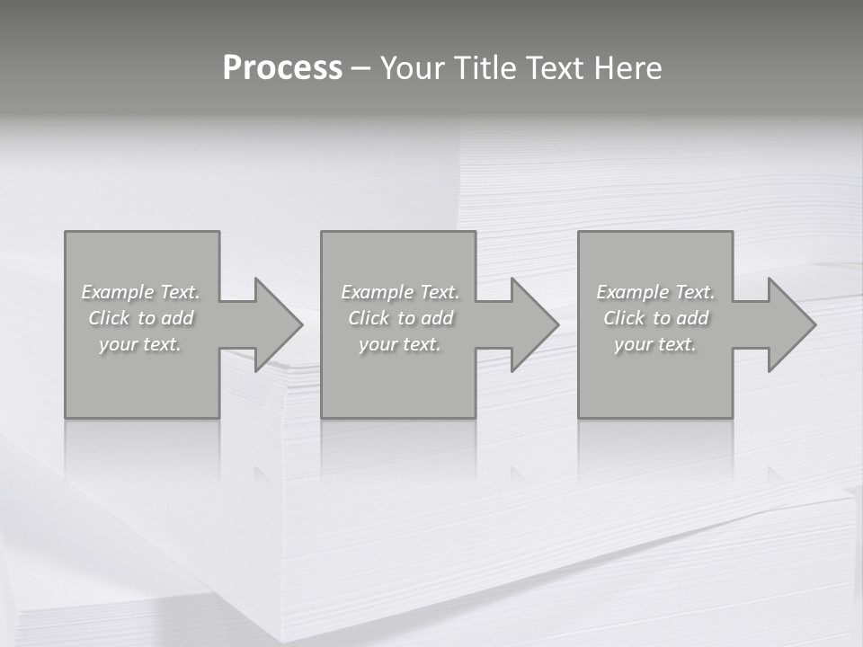 Pile Of Blank Papers PowerPoint Template