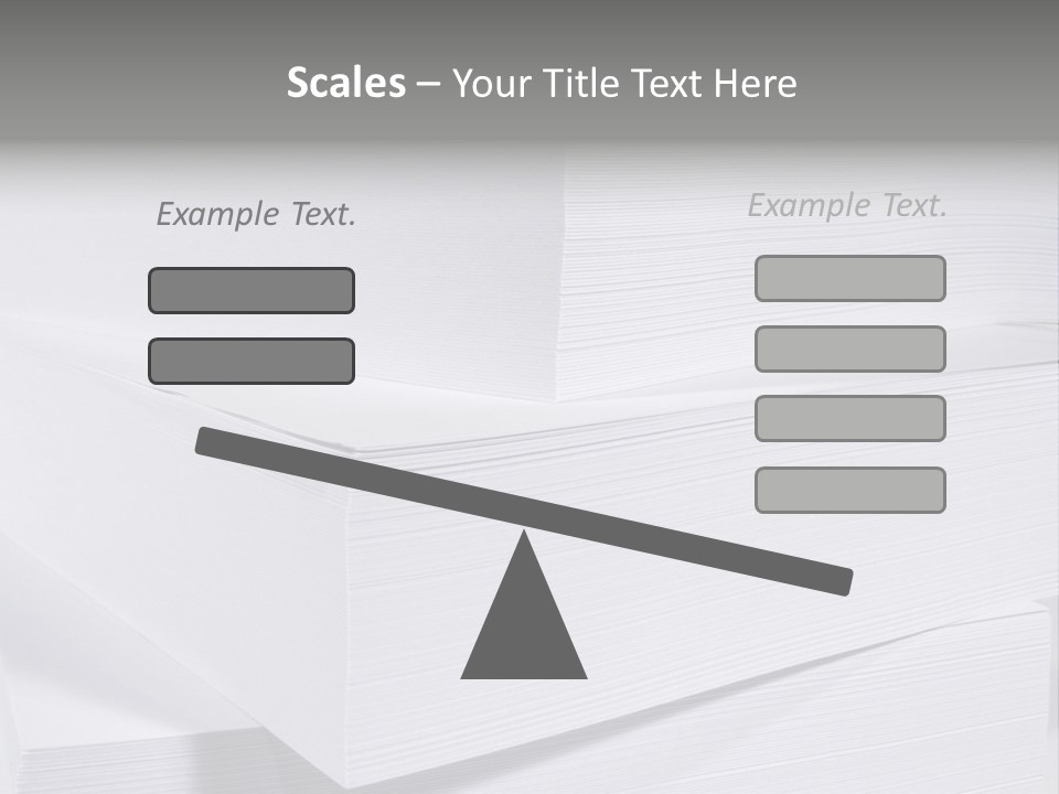 Pile Of Blank Papers PowerPoint Template