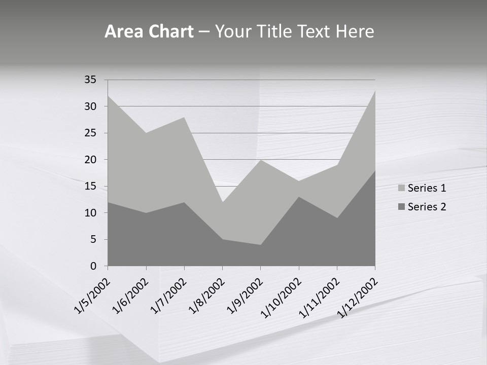 Pile Of Blank Papers PowerPoint Template