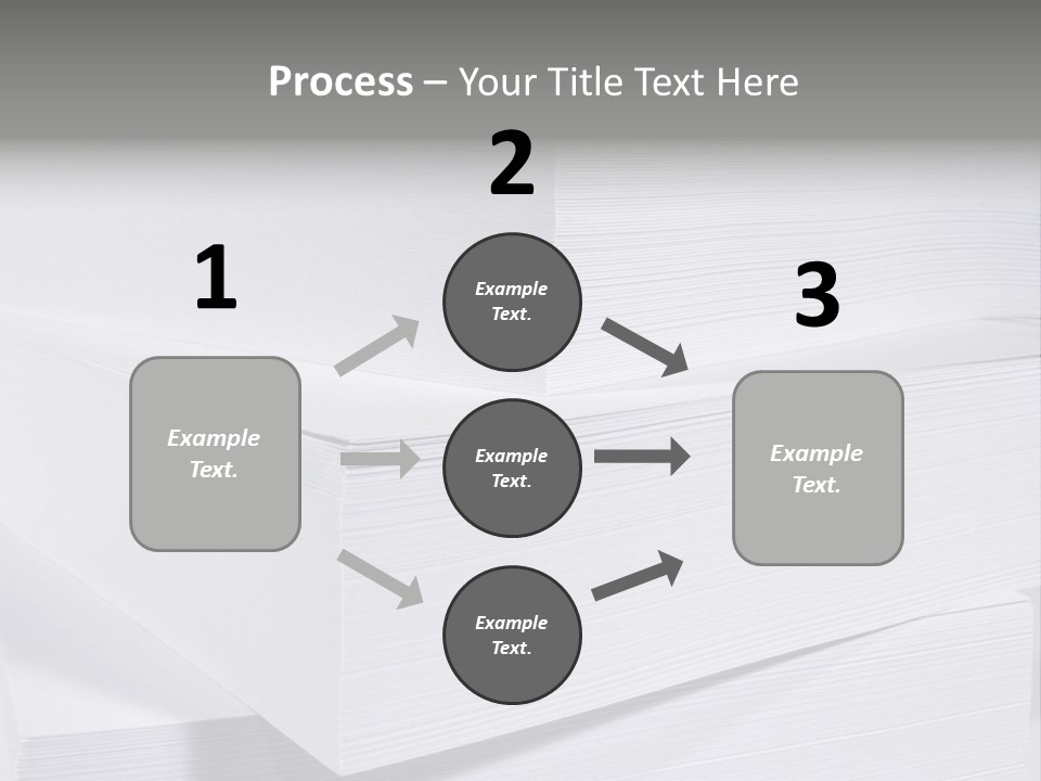 Pile Of Blank Papers PowerPoint Template