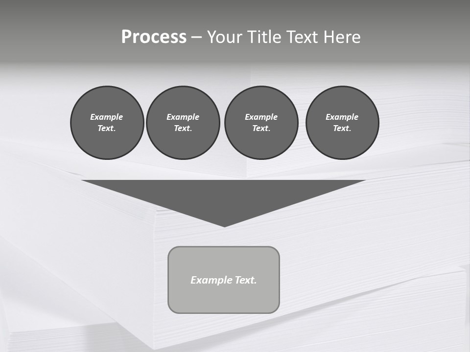 Pile Of Blank Papers PowerPoint Template