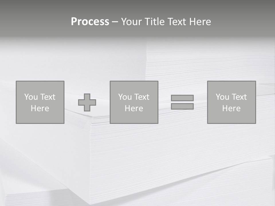Pile Of Blank Papers PowerPoint Template