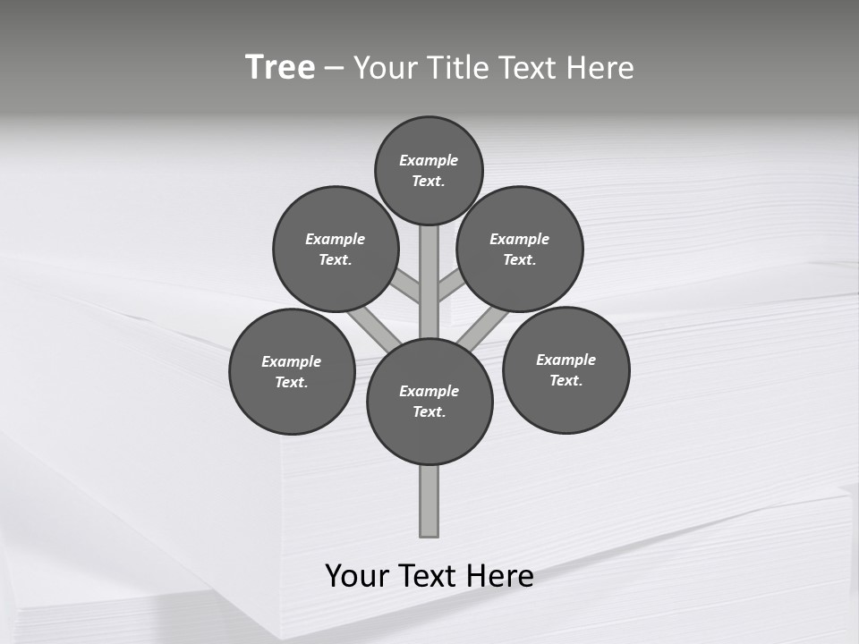 Pile Of Blank Papers PowerPoint Template