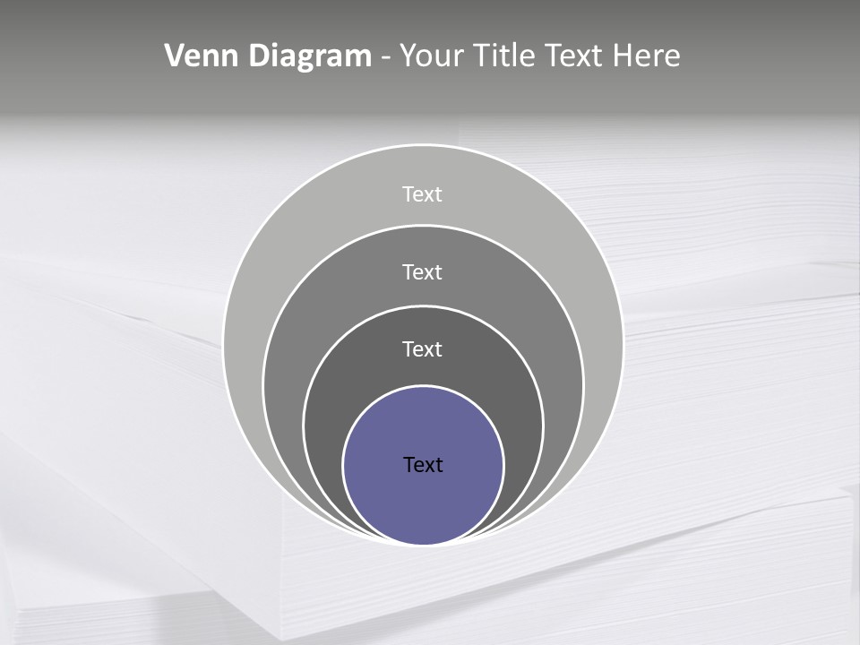 Pile Of Blank Papers PowerPoint Template