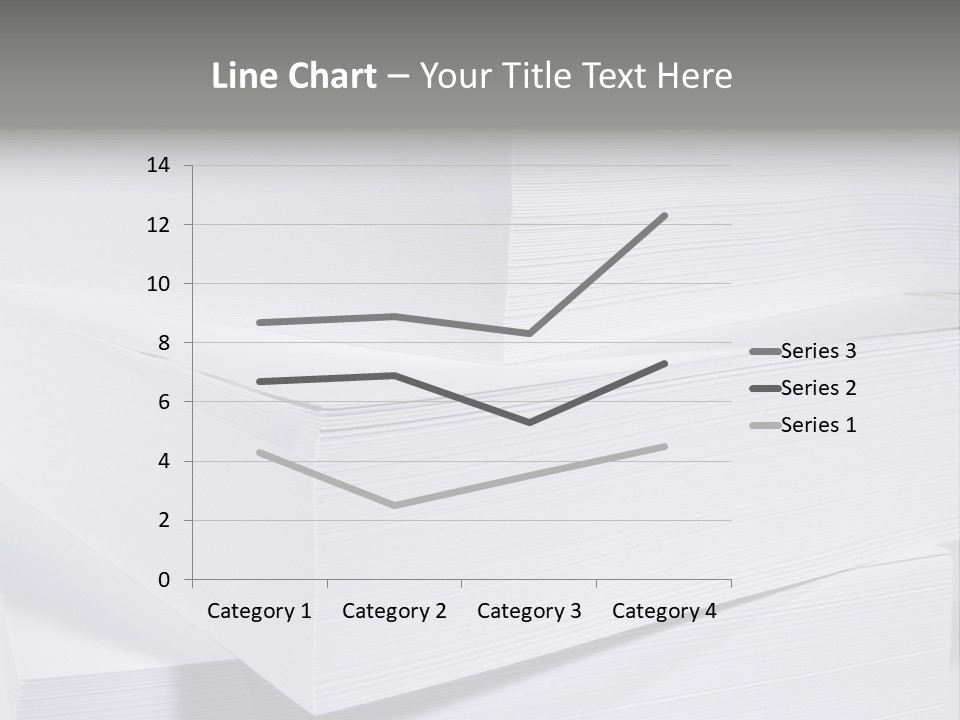 Pile Of Blank Papers PowerPoint Template