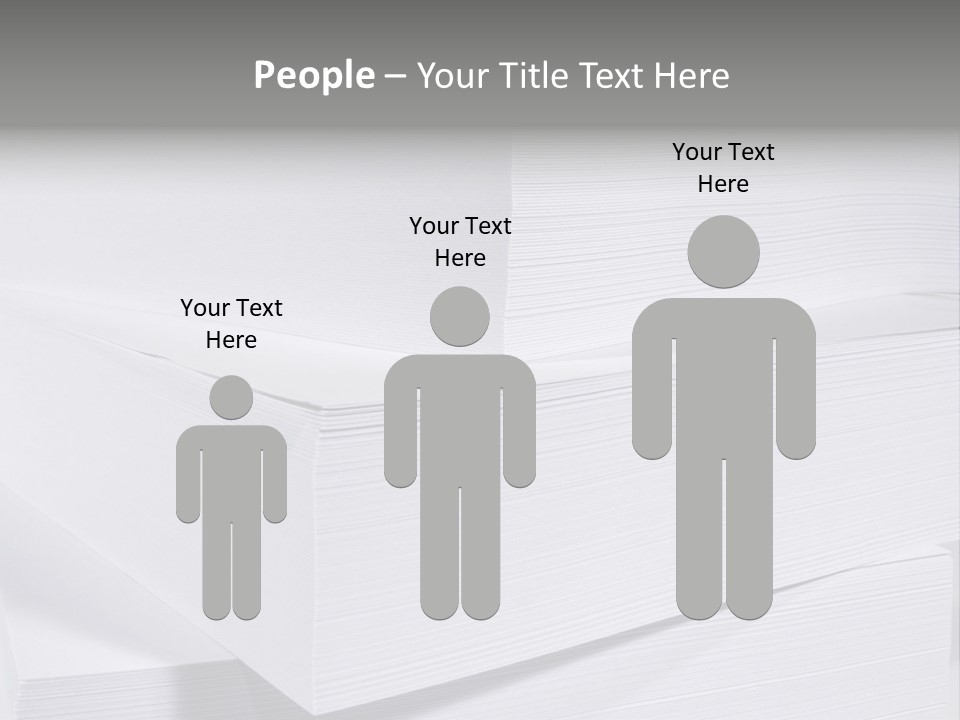 Pile Of Blank Papers PowerPoint Template