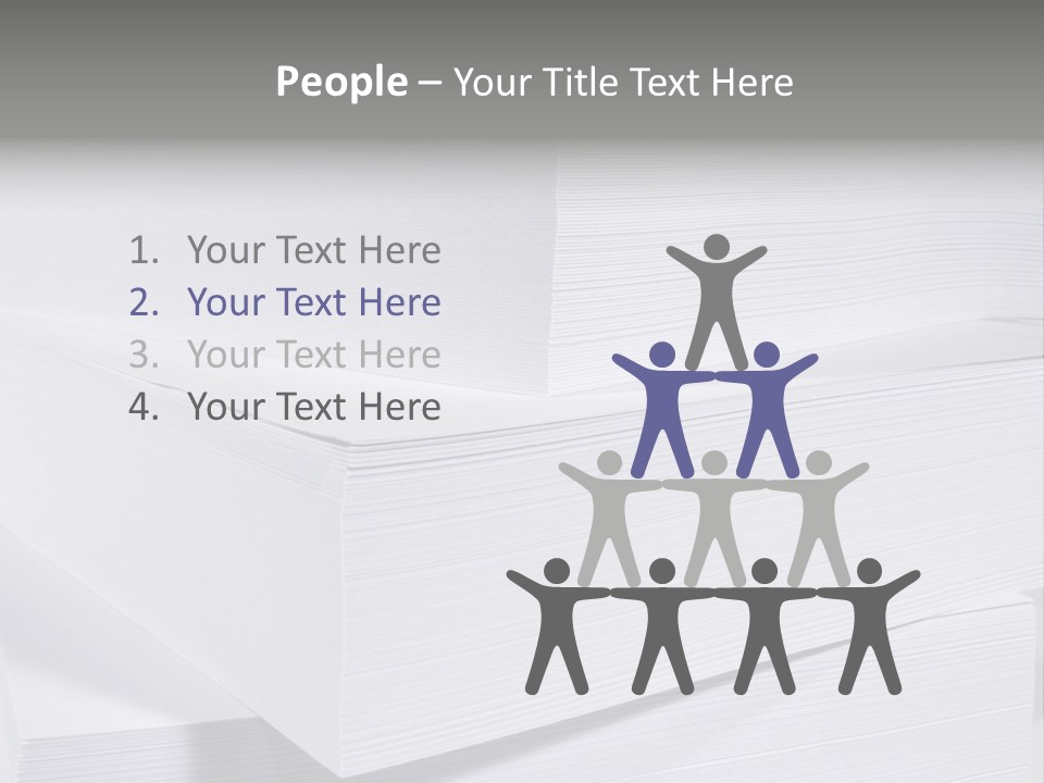 Pile Of Blank Papers PowerPoint Template