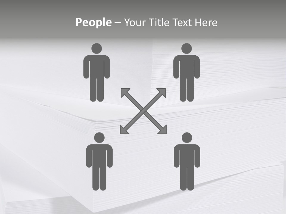 Pile Of Blank Papers PowerPoint Template