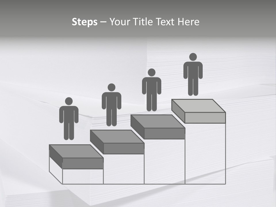 Pile Of Blank Papers PowerPoint Template