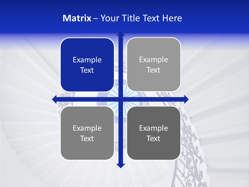 Very Old Spiral Stairway Case From Below PowerPoint Template