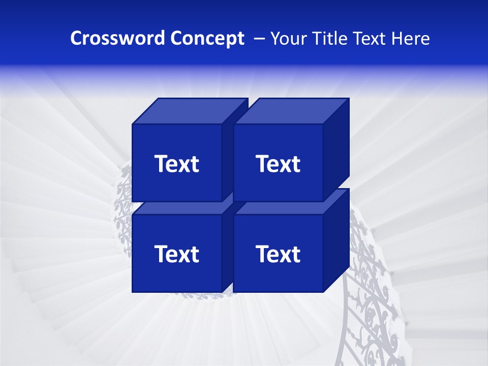 Very Old Spiral Stairway Case From Below PowerPoint Template