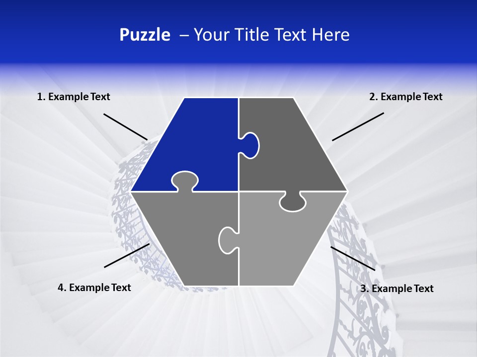 Very Old Spiral Stairway Case From Below PowerPoint Template