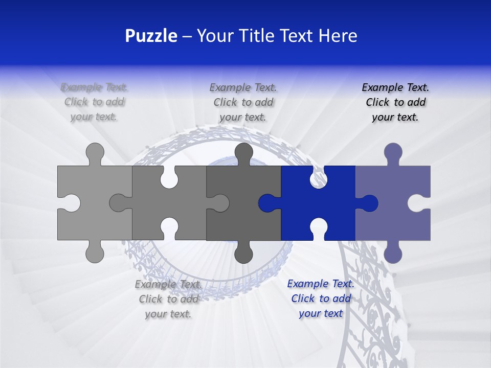 Very Old Spiral Stairway Case From Below PowerPoint Template