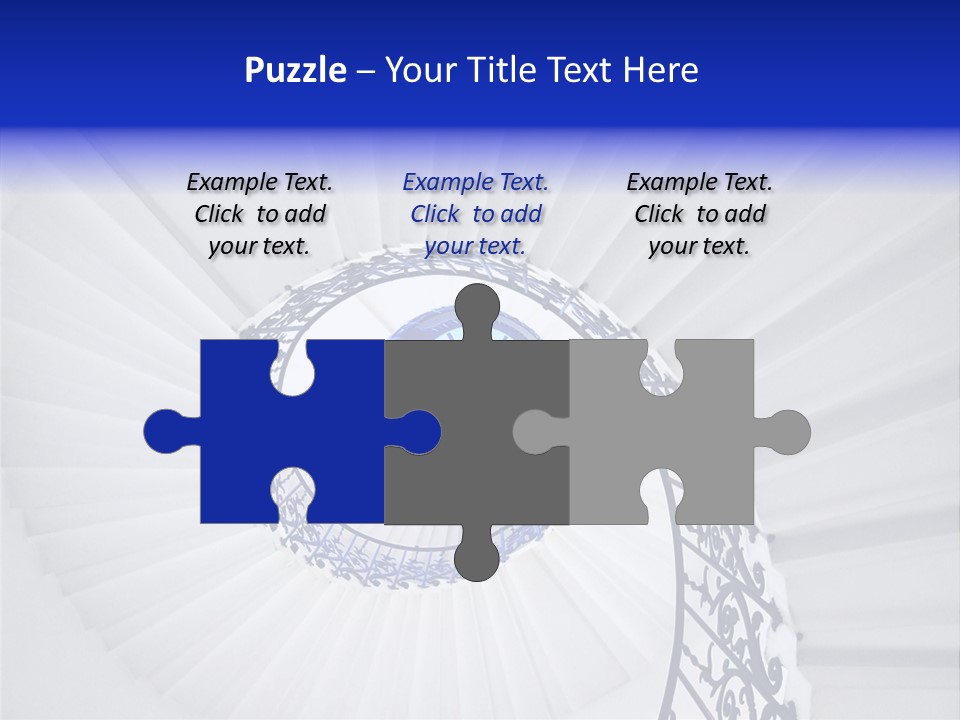 Very Old Spiral Stairway Case From Below PowerPoint Template