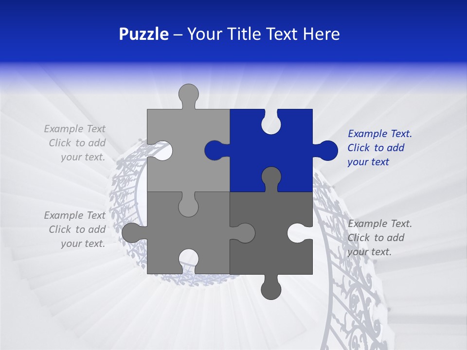 Very Old Spiral Stairway Case From Below PowerPoint Template