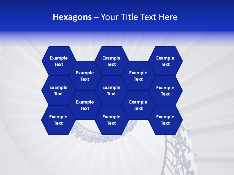 Very Old Spiral Stairway Case From Below PowerPoint Template