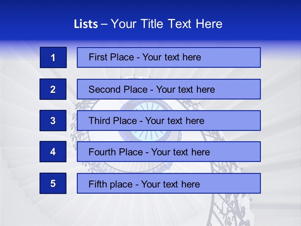 Very Old Spiral Stairway Case From Below PowerPoint Template