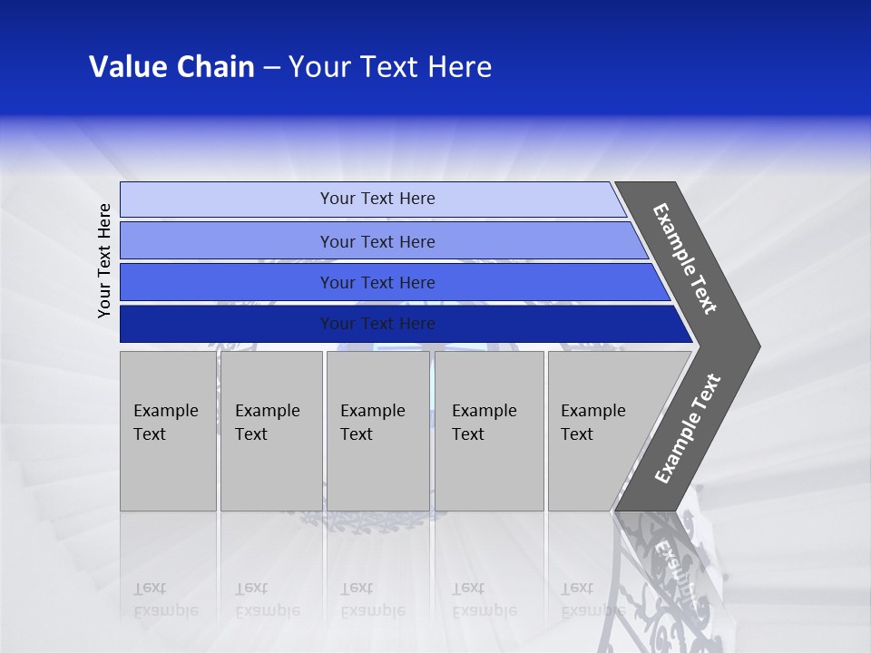 Very Old Spiral Stairway Case From Below PowerPoint Template