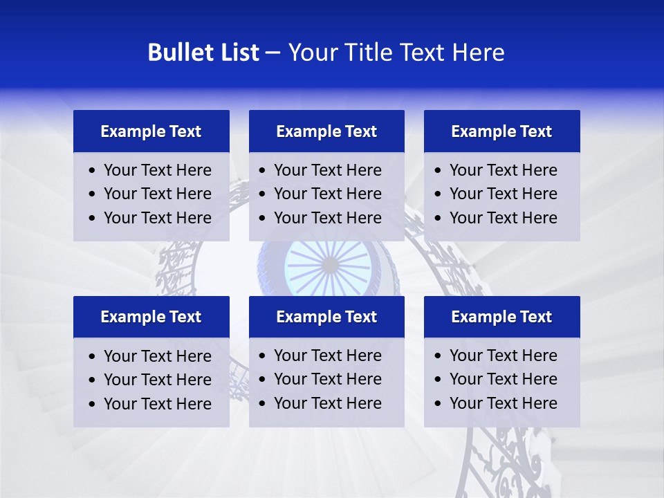 Very Old Spiral Stairway Case From Below PowerPoint Template