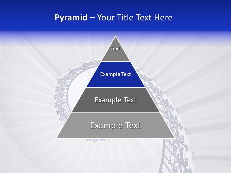 Very Old Spiral Stairway Case From Below PowerPoint Template