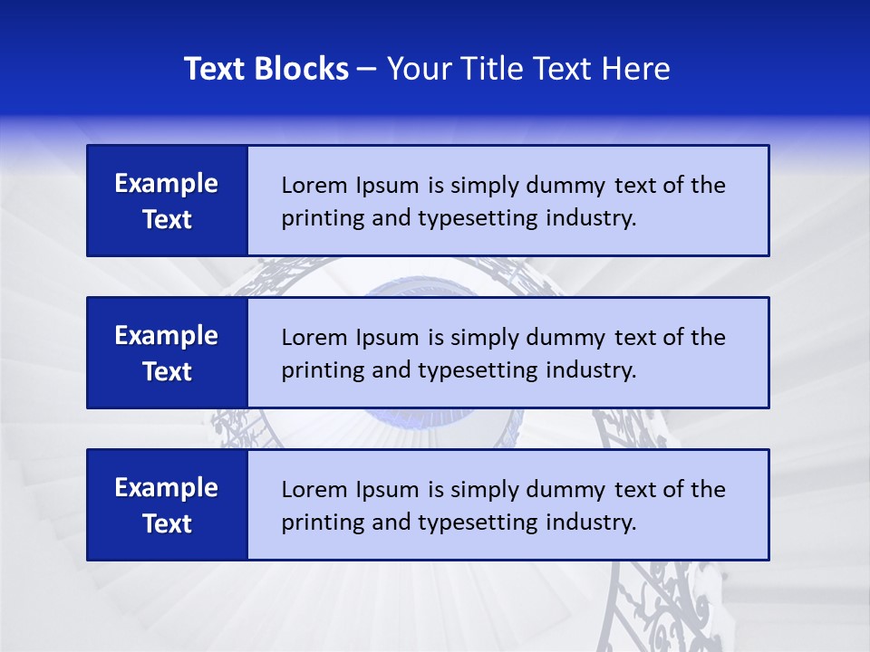 Very Old Spiral Stairway Case From Below PowerPoint Template