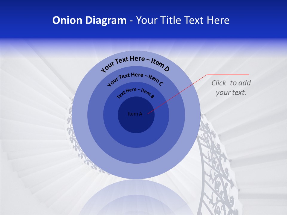 Very Old Spiral Stairway Case From Below PowerPoint Template