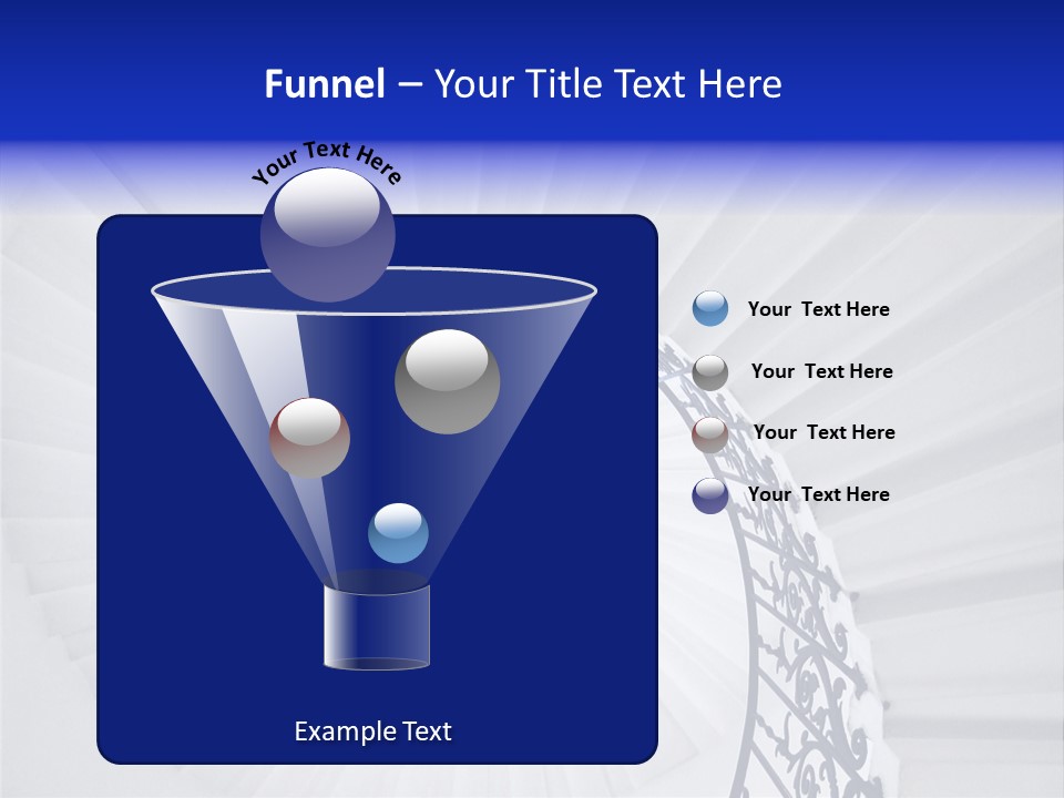 Very Old Spiral Stairway Case From Below PowerPoint Template
