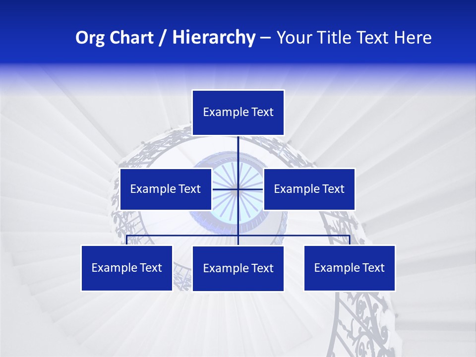 Very Old Spiral Stairway Case From Below PowerPoint Template