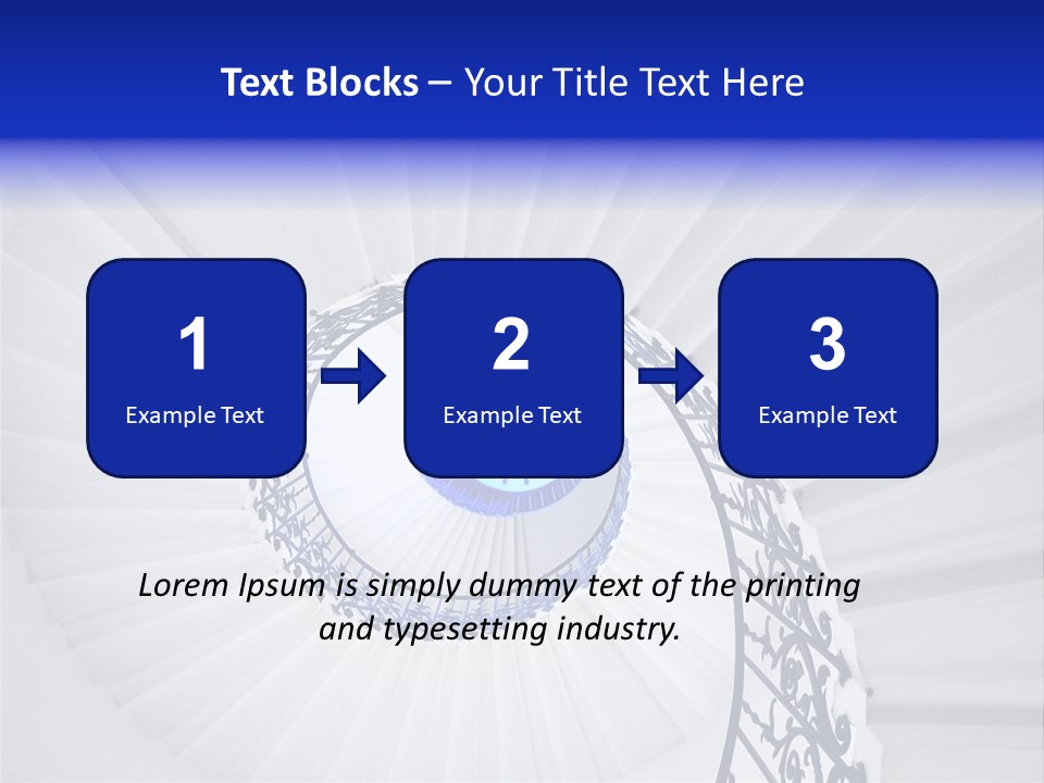 Very Old Spiral Stairway Case From Below PowerPoint Template