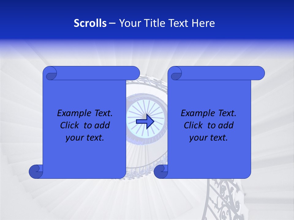 Very Old Spiral Stairway Case From Below PowerPoint Template