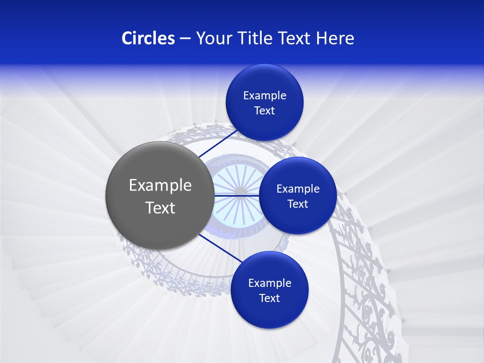Very Old Spiral Stairway Case From Below PowerPoint Template