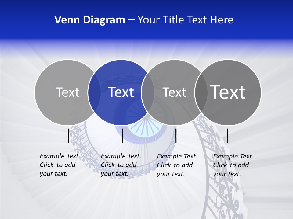 Very Old Spiral Stairway Case From Below PowerPoint Template