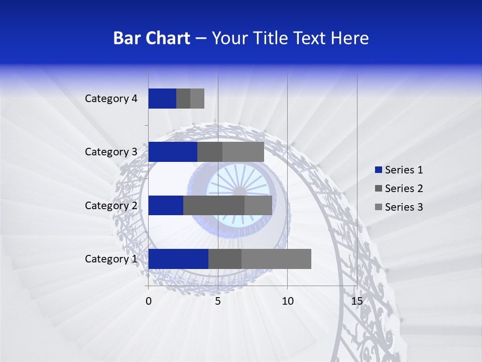 Very Old Spiral Stairway Case From Below PowerPoint Template