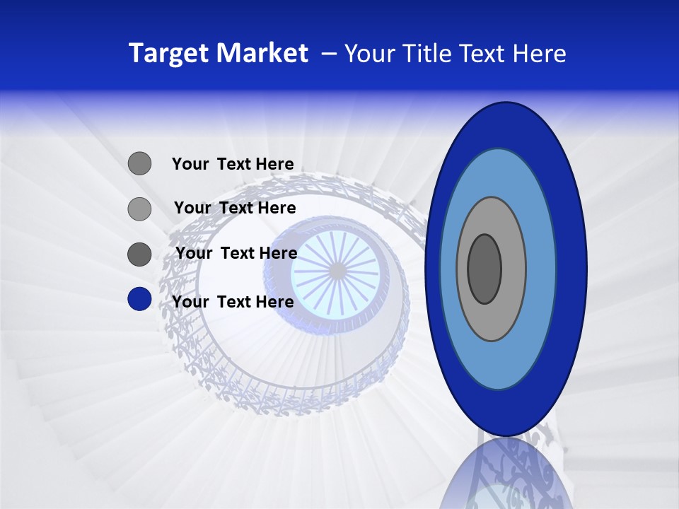 Very Old Spiral Stairway Case From Below PowerPoint Template