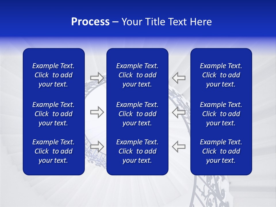Very Old Spiral Stairway Case From Below PowerPoint Template