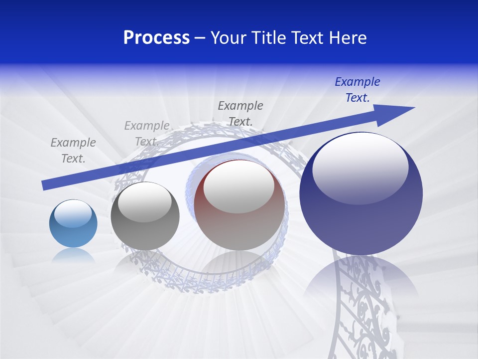 Very Old Spiral Stairway Case From Below PowerPoint Template