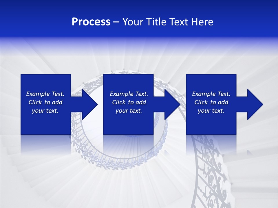 Very Old Spiral Stairway Case From Below PowerPoint Template