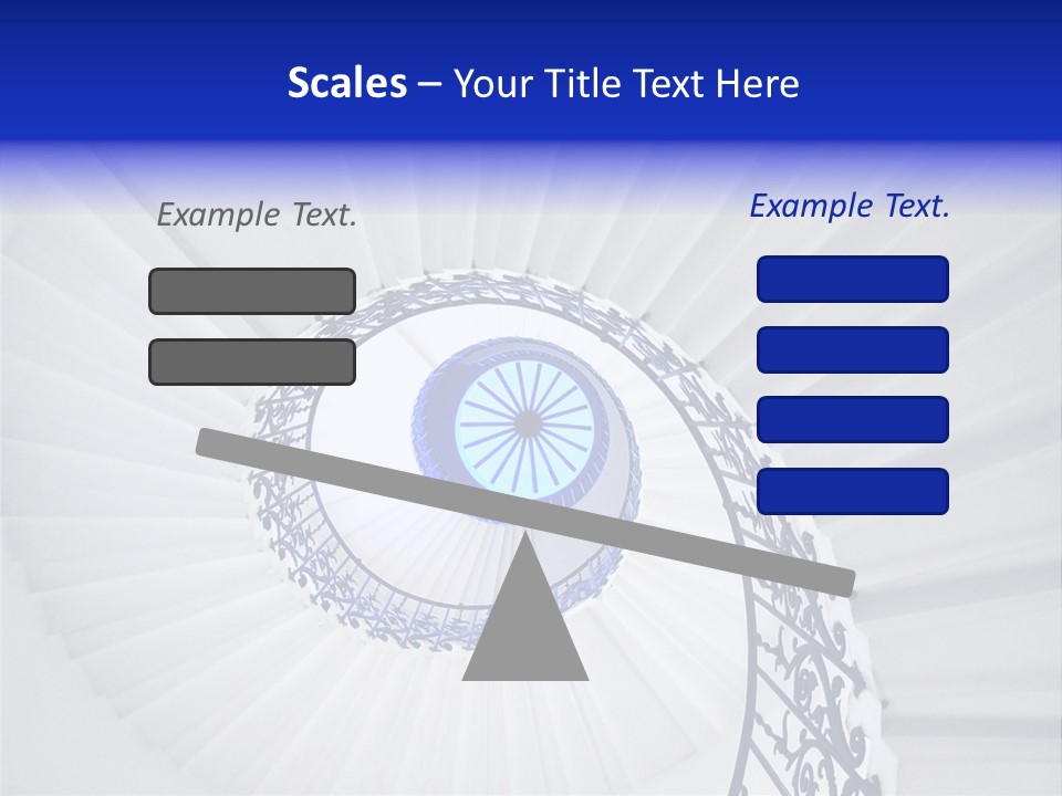 Very Old Spiral Stairway Case From Below PowerPoint Template