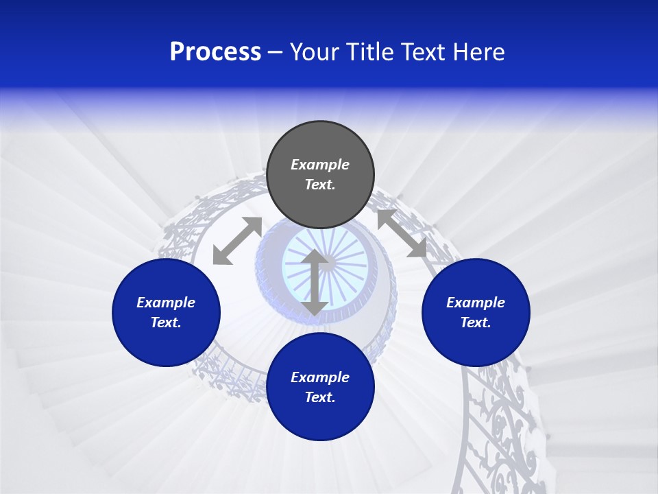 Very Old Spiral Stairway Case From Below PowerPoint Template