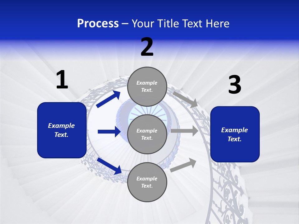 Very Old Spiral Stairway Case From Below PowerPoint Template
