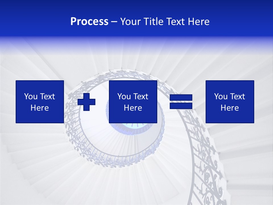 Very Old Spiral Stairway Case From Below PowerPoint Template