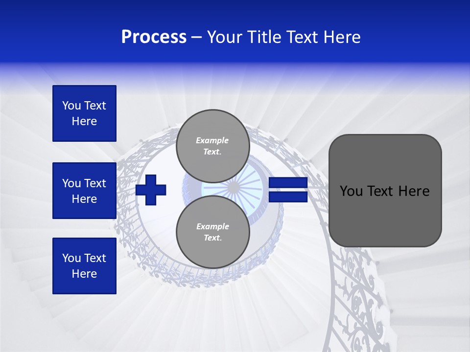 Very Old Spiral Stairway Case From Below PowerPoint Template