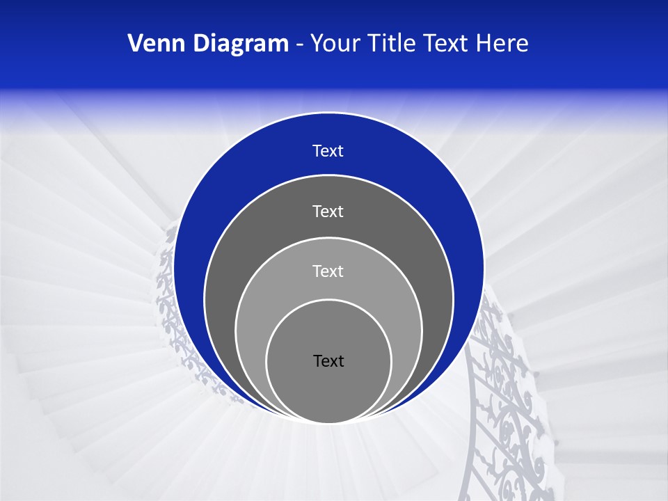 Very Old Spiral Stairway Case From Below PowerPoint Template