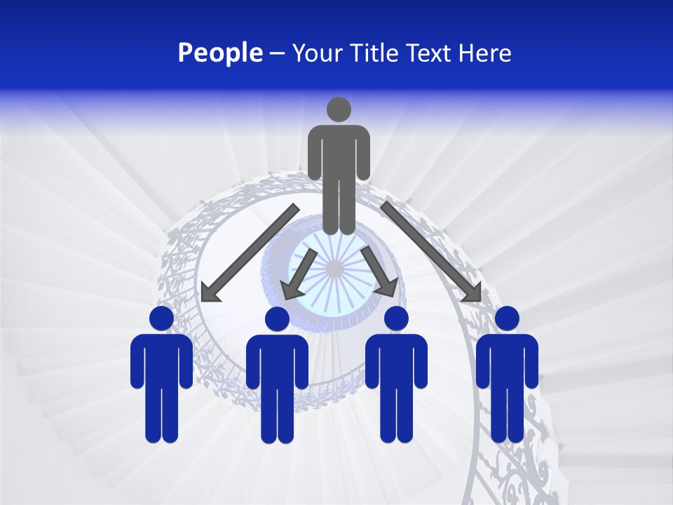 Very Old Spiral Stairway Case From Below PowerPoint Template