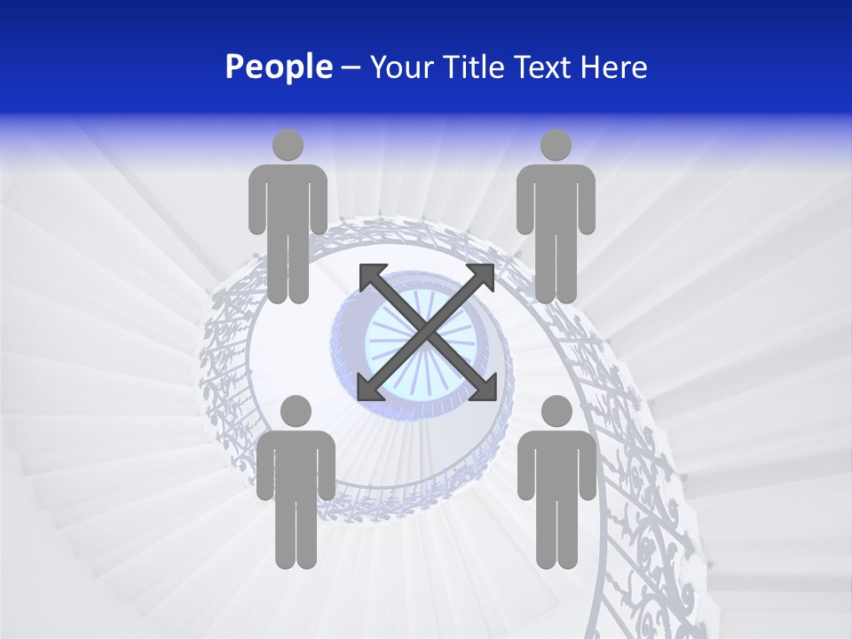 Very Old Spiral Stairway Case From Below PowerPoint Template