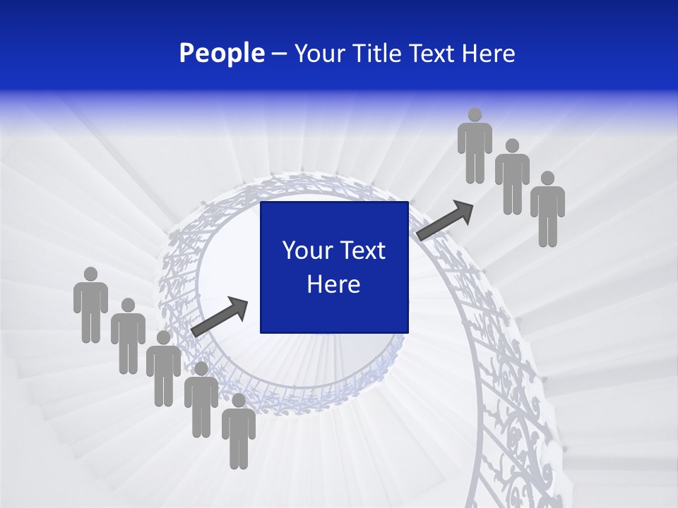 Very Old Spiral Stairway Case From Below PowerPoint Template