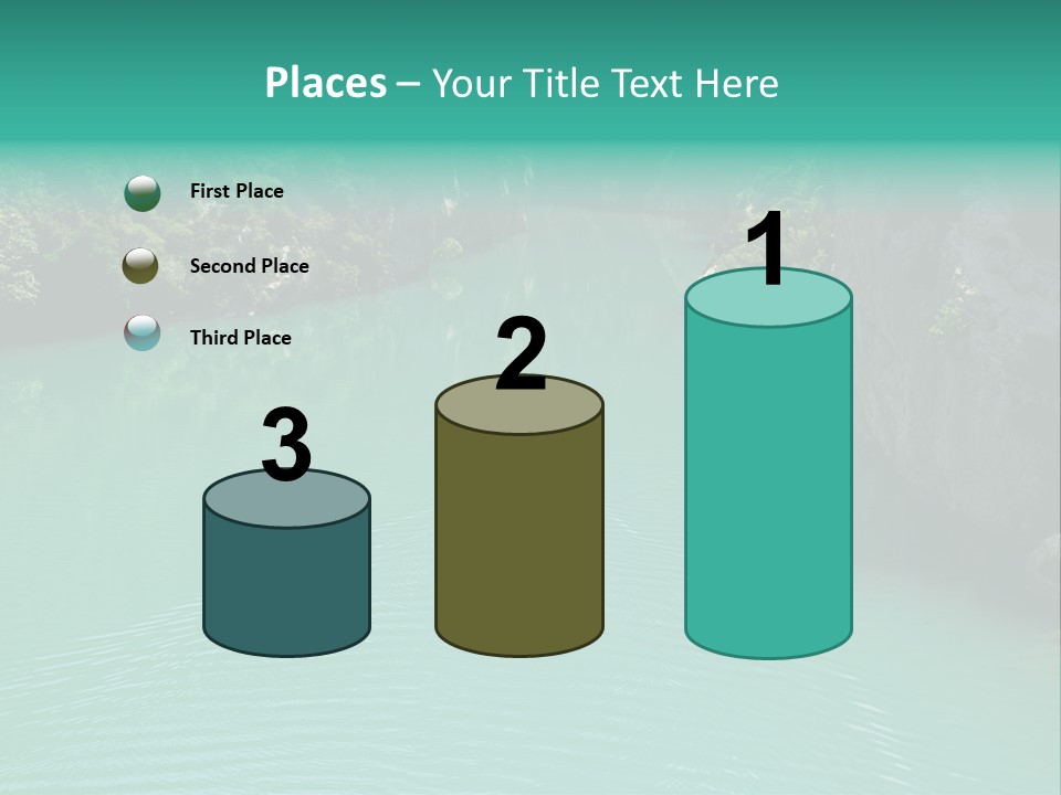 Gorges Du Verdon (Provence - Alpes, France) - On The Boat In The Canyon PowerPoint Template