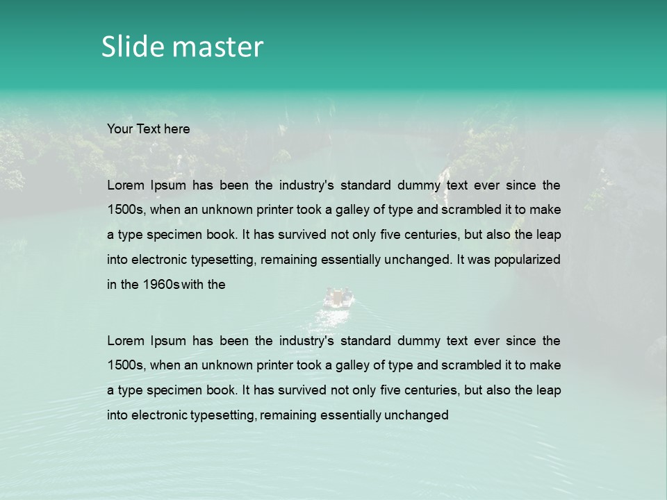 Gorges Du Verdon (Provence - Alpes, France) - On The Boat In The Canyon PowerPoint Template