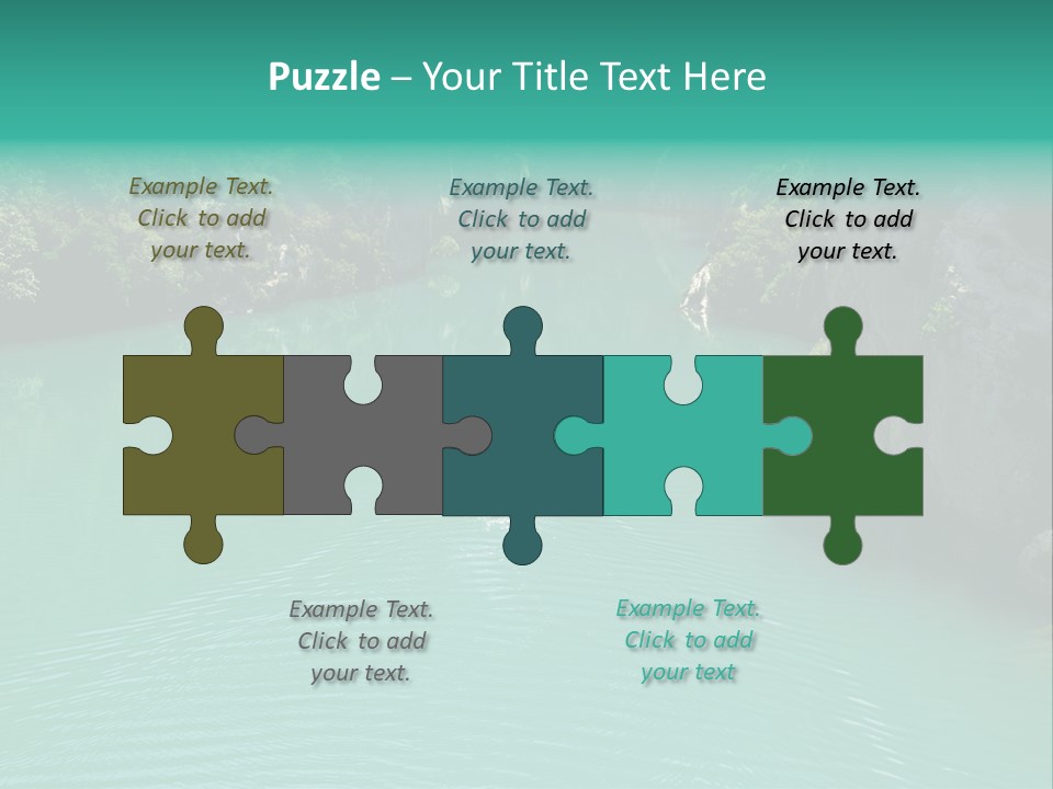 Gorges Du Verdon (Provence - Alpes, France) - On The Boat In The Canyon PowerPoint Template